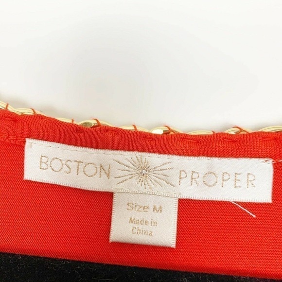 Boston Proper Blouse Cold Shoulder Red Size M - Picture 2 of 3